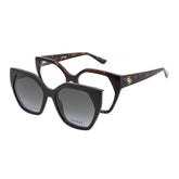 GUESS 50222 Clip On 052 - Female Frame Plastic Butterfly Dark Brown With Grey Standard Lenses 56-17-140 - 7990 04 Akshar Optical