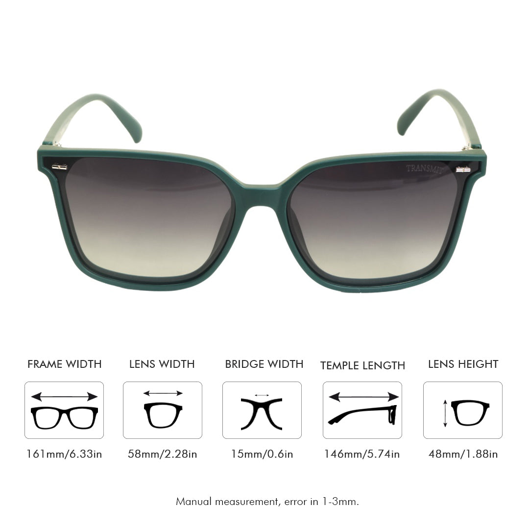 TRANSMIT - Green - Square - UV Protected Sunglass - TMS181