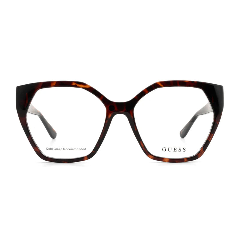 GUESS 50222 Clip On 052 -  Female Frame Plastic Butterfly Dark Brown With Grey Standard Lenses   56-17-140  - 7990 04 Akshar Optical