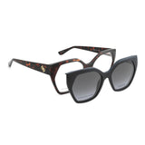 GUESS 50222 Clip On 052 -  Female Frame Plastic Butterfly Dark Brown With Grey Standard Lenses   56-17-140  - 7990 04 Akshar Optical