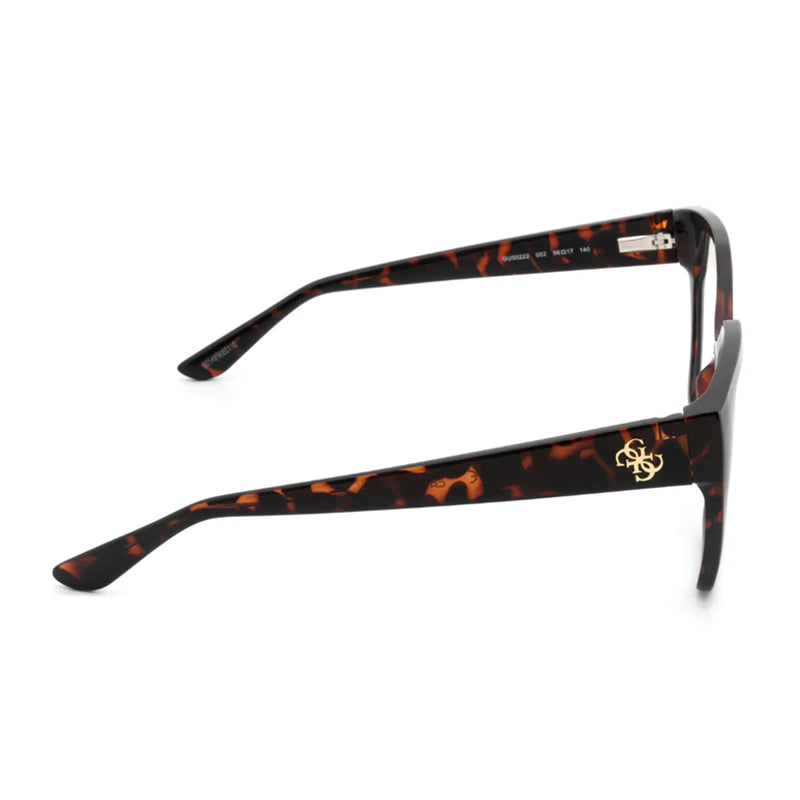 GUESS 50222 Clip On 052 -  Female Frame Plastic Butterfly Dark Brown With Grey Standard Lenses   56-17-140  - 7990 04 Akshar Optical