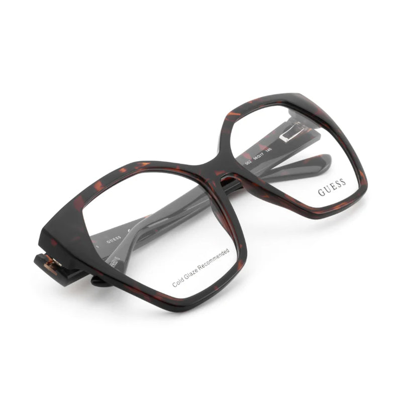 GUESS 50222 Clip On 052 -  Female Frame Plastic Butterfly Dark Brown With Grey Standard Lenses   56-17-140  - 7990 04 Akshar Optical