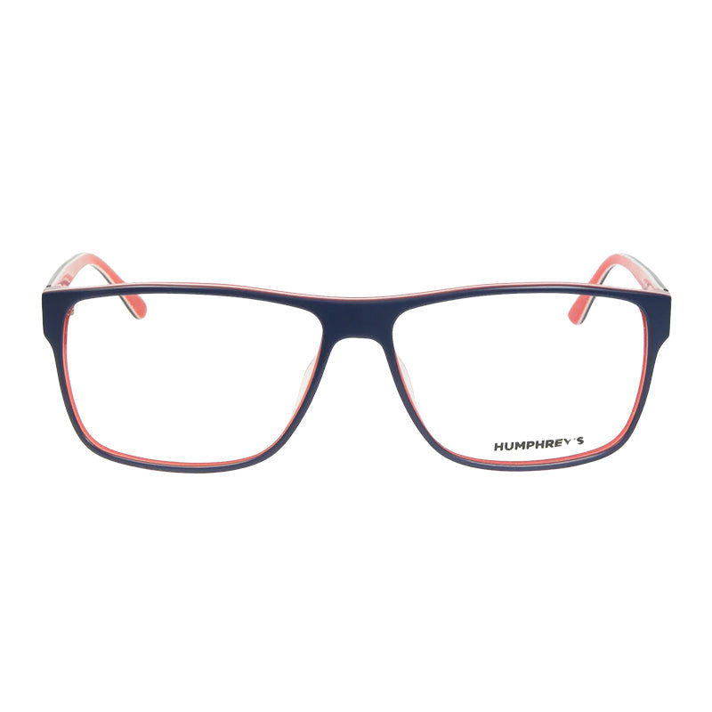 HUMPHREY 583063-70-matt-blue-red-clear-full-rim-rectangle-fiber-eyeglass-57-14-145-4990-002 Akshar Optical