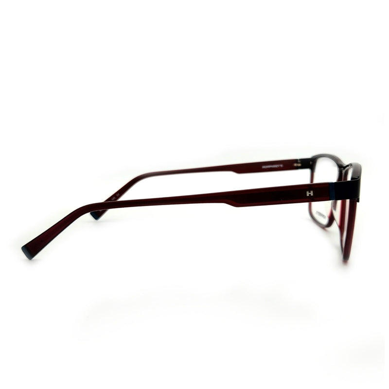 HUMPHREY 583132-wine-clear-full-rim-rectangle-acetate-eyeglasses-55-14-145 Akshar Optical