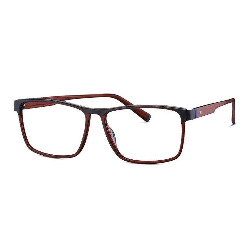 HUMPHREY 583132-wine-clear-full-rim-rectangle-acetate-eyeglasses-55-14-145 Akshar Optical