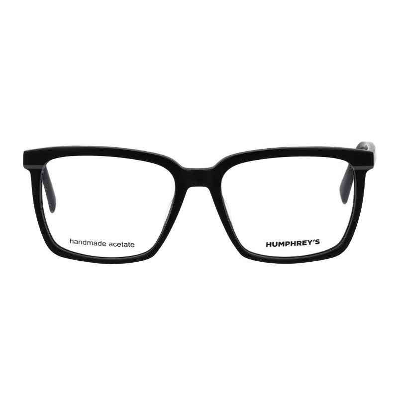 HUMPHREY 583167-10-matt-black-clear-full-rim-square-acetate-eyeglass-56-17-145-7690-003 Akshar Optical