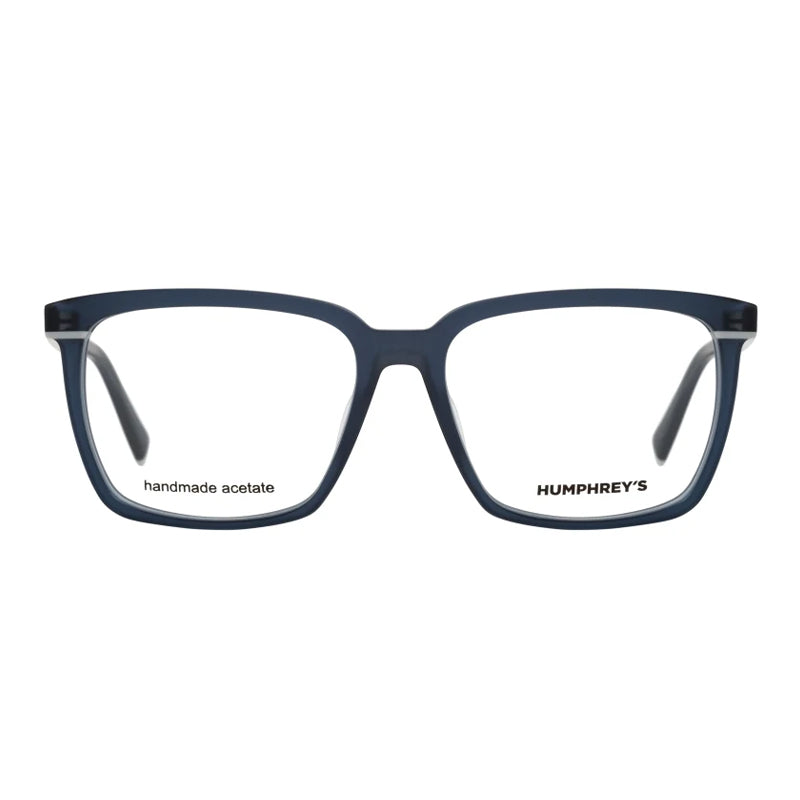 HUMPHREY 583167-blue-gray-clear-full-rim-rectangle-azetat-eyeglasses-56-19-145 Akshar Optical