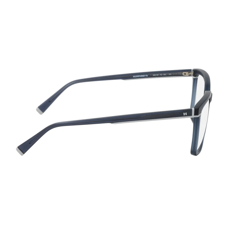 HUMPHREY 583167-blue-gray-clear-full-rim-rectangle-azetat-eyeglasses-56-19-145 Akshar Optical