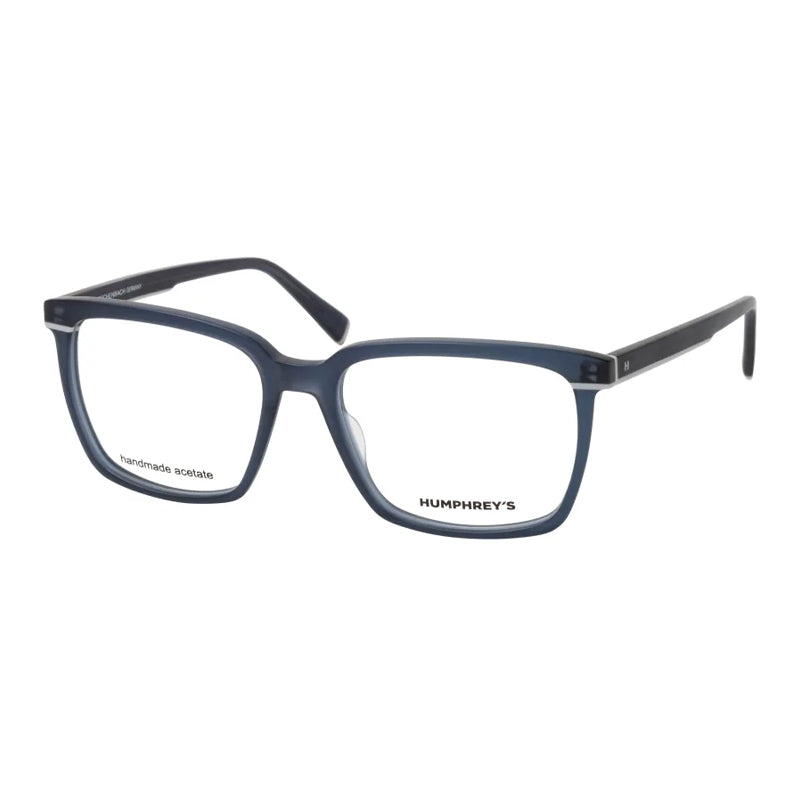 HUMPHREY 583167-blue-gray-clear-full-rim-rectangle-azetat-eyeglasses-56-19-145 Akshar Optical